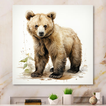 Cuddly grizzly bear cub - Brown Bear Wall Art